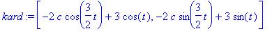 kard := [-2*c*cos(3/2*t)+3*cos(t), -2*c*sin(3/2*t)+...