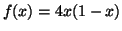 $f(x) = 4x(1-x)$